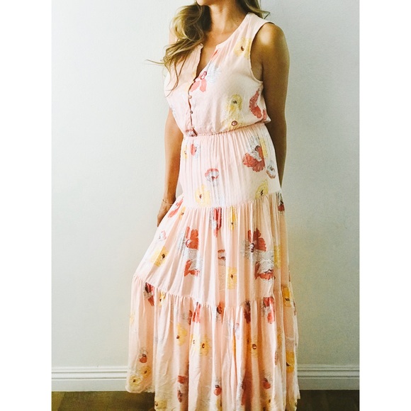 SOLD NWT Daniel Rainn Pink floral maxi dress size M - Picture 4 of 6